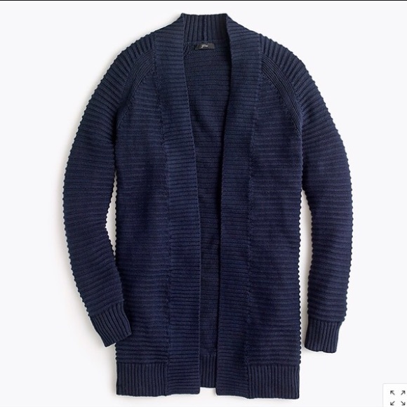 J. Crew | Long Ribbed Open Cardigan - Picture 1 of 9